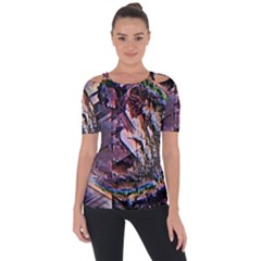 Prismatic Pride Shoulder Cut Out Short Sleeve Top by MRNStudios