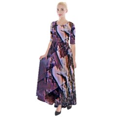 Prismatic Pride Half Sleeves Maxi Dress by MRNStudios