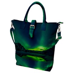 Iceland Aurora Borealis Buckle Top Tote Bag