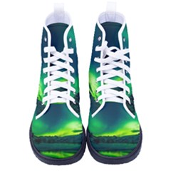 Iceland Aurora Borealis Kid s High-top Canvas Sneakers