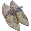 Vintage World Map Pointed Oxford Shoes View3