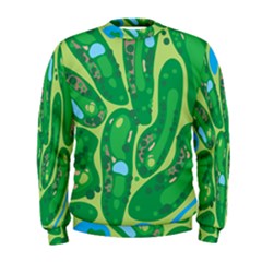 Golf Course Par Golf Course Green Men s Sweatshirt by Cowasu