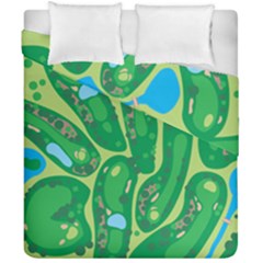 Golf Course Par Golf Course Green Duvet Cover Double Side (california King Size) by Cowasu