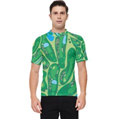 Golf Course Par Golf Course Green Men s Short Sleeve Rash Guard by Cowasu