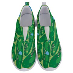 Golf Course Par Golf Course Green No Lace Lightweight Shoes by Cowasu