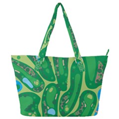 Golf Course Par Golf Course Green Full Print Shoulder Bag by Cowasu