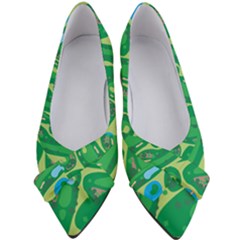 Golf Course Par Golf Course Green Women s Bow Heels by Cowasu