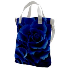 Blue Roses Flowers Plant Romance Blossom Bloom Nature Flora Petals Canvas Messenger Bag by Cowasu