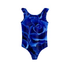 Blue Roses Flowers Plant Romance Blossom Bloom Nature Flora Petals Kids  Frill Swimsuit