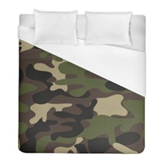 Texture Military Camouflage Repeats Seamless Army Green Hunting Duvet Cover (Full/ Double Size)