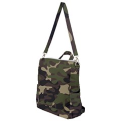 Texture Military Camouflage Repeats Seamless Army Green Hunting Crossbody Backpack