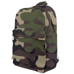 Texture Military Camouflage Repeats Seamless Army Green Hunting Classic Backpack by Cowasu