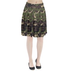 Texture Military Camouflage Repeats Seamless Army Green Hunting Pleated Skirt