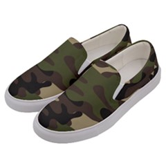 Texture Military Camouflage Repeats Seamless Army Green Hunting Men s Canvas Slip Ons