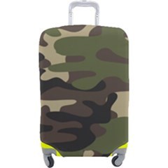 Texture Military Camouflage Repeats Seamless Army Green Hunting Luggage Cover (large)