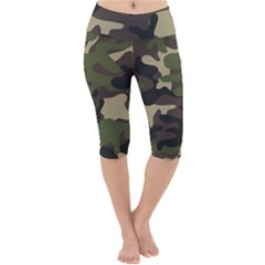 Texture Military Camouflage Repeats Seamless Army Green Hunting Lightweight Velour Cropped Yoga Leggings