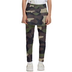 Texture Military Camouflage Repeats Seamless Army Green Hunting Kids  Skirted Pants