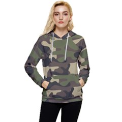 Texture Military Camouflage Repeats Seamless Army Green Hunting Women s Lightweight Drawstring Hoodie