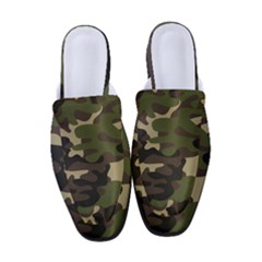 Texture Military Camouflage Repeats Seamless Army Green Hunting Women s Classic Backless Heels by Cowasu