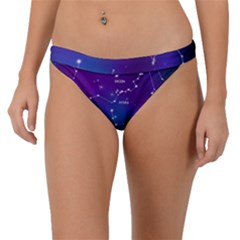 Realistic Night Sky With Constellations Band Bikini Bottoms by Cowasu