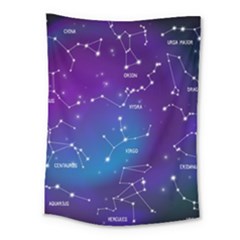 Realistic Night Sky With Constellations Medium Tapestry by Cowasu