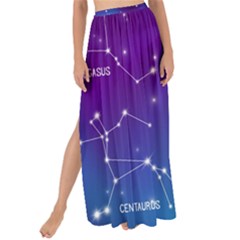 Realistic Night Sky With Constellations Maxi Chiffon Tie-up Sarong by Cowasu