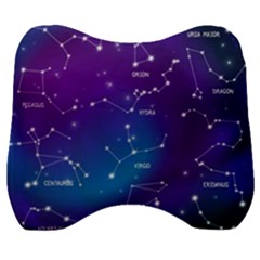 Realistic Night Sky With Constellations Velour Head Support Cushion by Cowasu