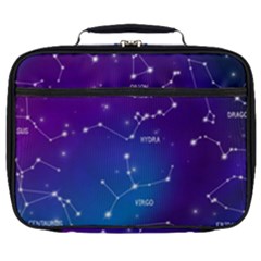 Realistic Night Sky With Constellations Full Print Lunch Bag by Cowasu