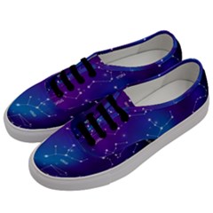 Realistic Night Sky With Constellations Men s Classic Low Top Sneakers by Cowasu