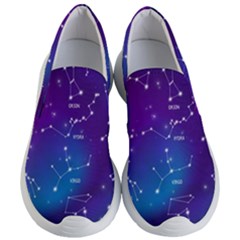 Realistic Night Sky With Constellations Women s Lightweight Slip Ons by Cowasu