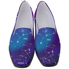Realistic Night Sky With Constellations Women s Classic Loafer Heels