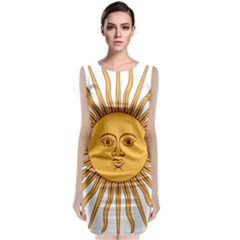 Sol De Mayo-bandera De Argentina Classic Sleeveless Midi Dress by abbeyz71