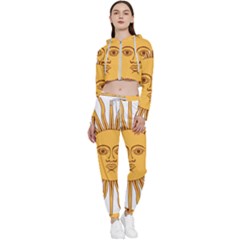 Sol De Mayo-bandera De Argentina Cropped Zip Up Lounge Set by abbeyz71