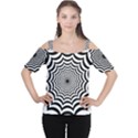 Spider Web Hypnotic Cutout Shoulder Tee View1