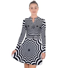 Spider Web Hypnotic Long Sleeve Panel Dress by Amaryn4rt