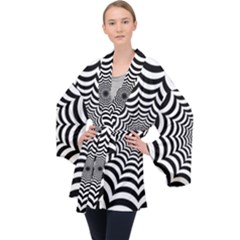 Spider Web Hypnotic Long Sleeve Velvet Kimono  by Amaryn4rt