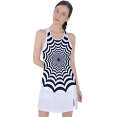 Spider Web Hypnotic Racer Back Mesh Tank Top by Amaryn4rt