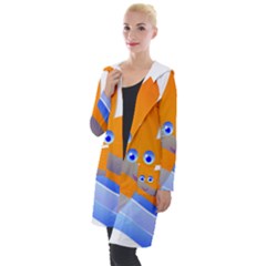 Beach Sea Shell Swimming Hooded Pocket Cardigan