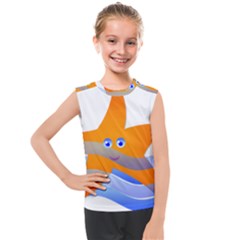 Beach Sea Shell Swimming Kids  Mesh Tank Top