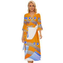 Beach Sea Shell Swimming Midsummer Wrap Dress