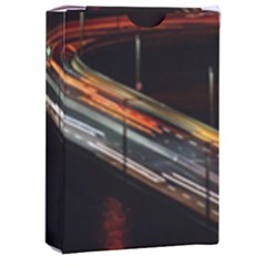 Highway Night Lighthouse Car Fast Playing Cards Single Design (rectangle) With Custom Box by Amaryn4rt