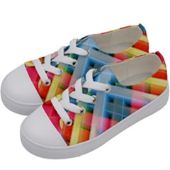 Graphics Colorful Colors Wallpaper Graphic Design Kids  Low Top Canvas Sneakers by Amaryn4rt