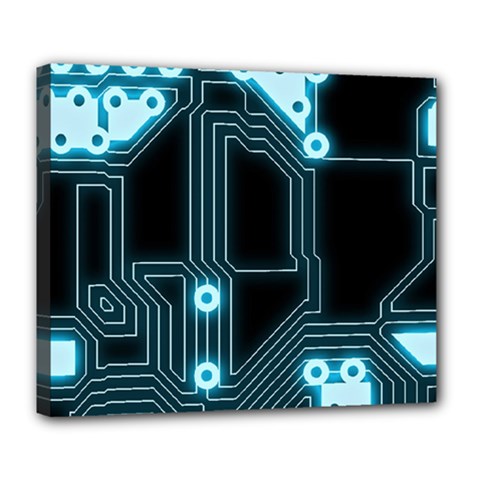 A Completely Seamless Background Design Circuitry Deluxe Canvas 24  X 20  (stretched) by Amaryn4rt
