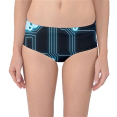 A Completely Seamless Background Design Circuitry Mid-waist Bikini Bottoms by Amaryn4rt