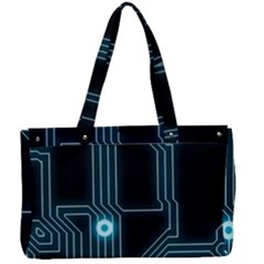 A Completely Seamless Background Design Circuitry Canvas Work Bag by Amaryn4rt