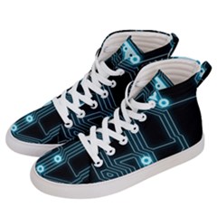 A Completely Seamless Background Design Circuitry Men s Hi-top Skate Sneakers by Amaryn4rt