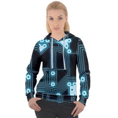 A Completely Seamless Background Design Circuitry Women s Overhead Hoodie by Amaryn4rt