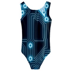 A Completely Seamless Background Design Circuitry Kids  Cut-out Back One Piece Swimsuit by Amaryn4rt