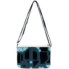 A Completely Seamless Background Design Circuitry Double Gusset Crossbody Bag by Amaryn4rt