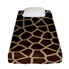 Giraffe Animal Print Skin Fur Fitted Sheet (single Size) by Amaryn4rt